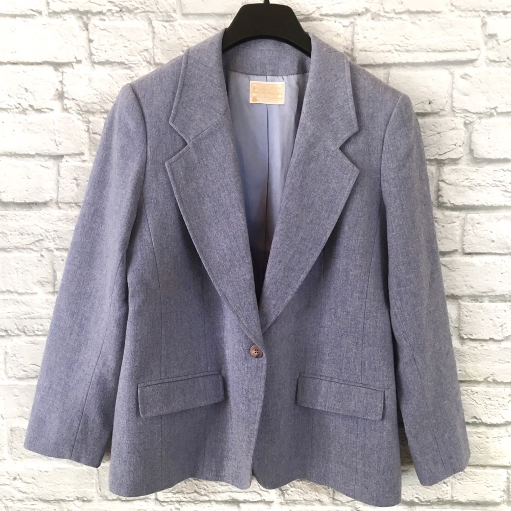 Vintage Pendleton 100% Virgin Wool Blazer Size 14